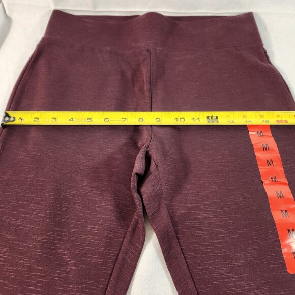 Matty M Yoga Pants Women Size M Jegging Stretch Ankle Flat Front Plum NEW FstShp - Picture 4 of 10